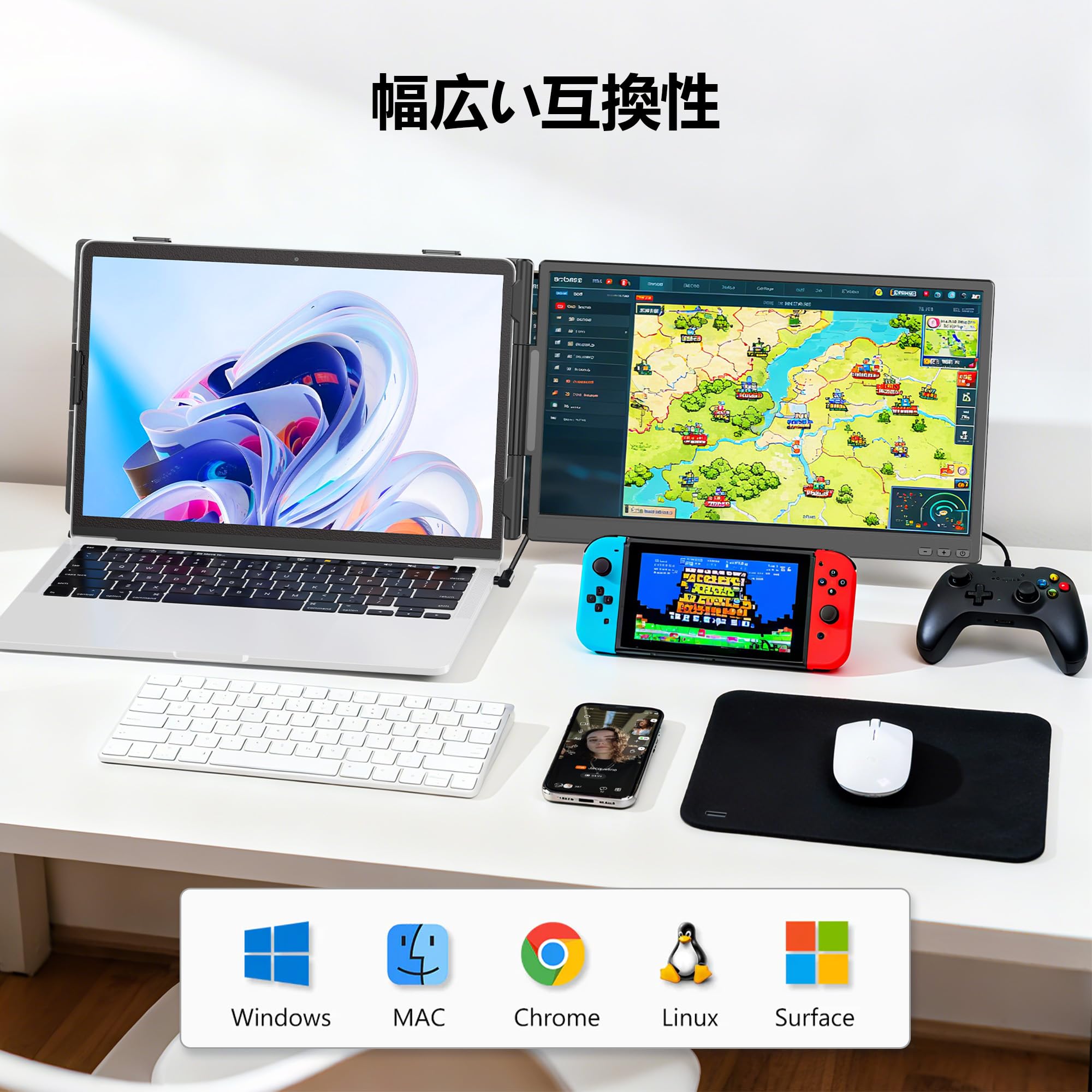 Amazon.co.jp: Laptomo デュアルモニター 14インチ モバイルモニター