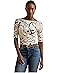 Lauren Ralph Lauren Belting-Print Cotton Boatneck Tee - Main View