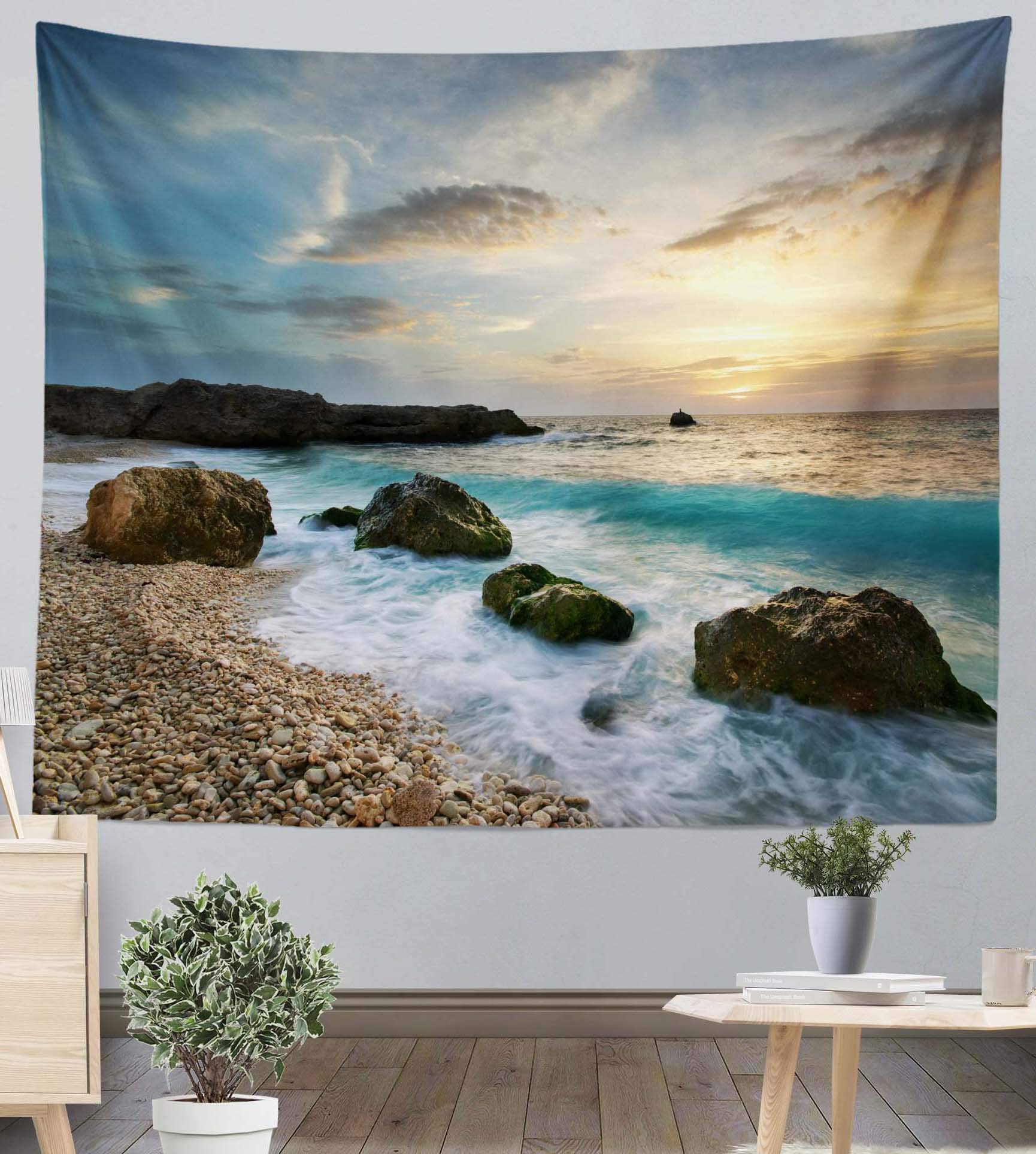 OliveSleep Tapestry Beach Scenery Wall Hangings,Art Decor Home Dorm,Living Room,Bedroom Tapestries(Multi 19,150x200cm)