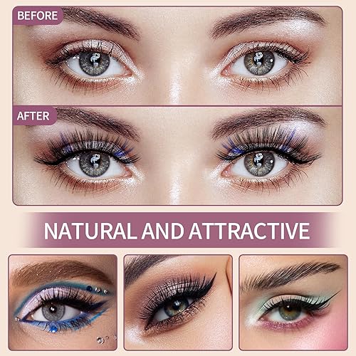 Vista 13 de Pestañas magnéticas sin delineador de ojos, pestañas de doble imán con aplicador, reutilizables 4D, no necesita delineador de ojos ni pegamento