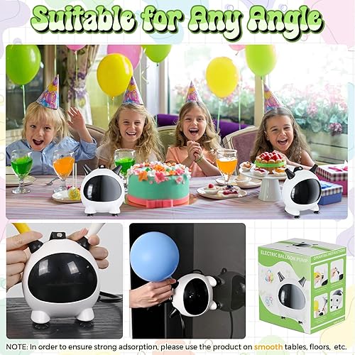 Miniatura 5 de Balloon Pump Electric, Portable Balloons Inflator Air Pump with 2 Nozzles, Small Balloon Blower Machine 600W for Latex Garland Arch and Foil Balloons