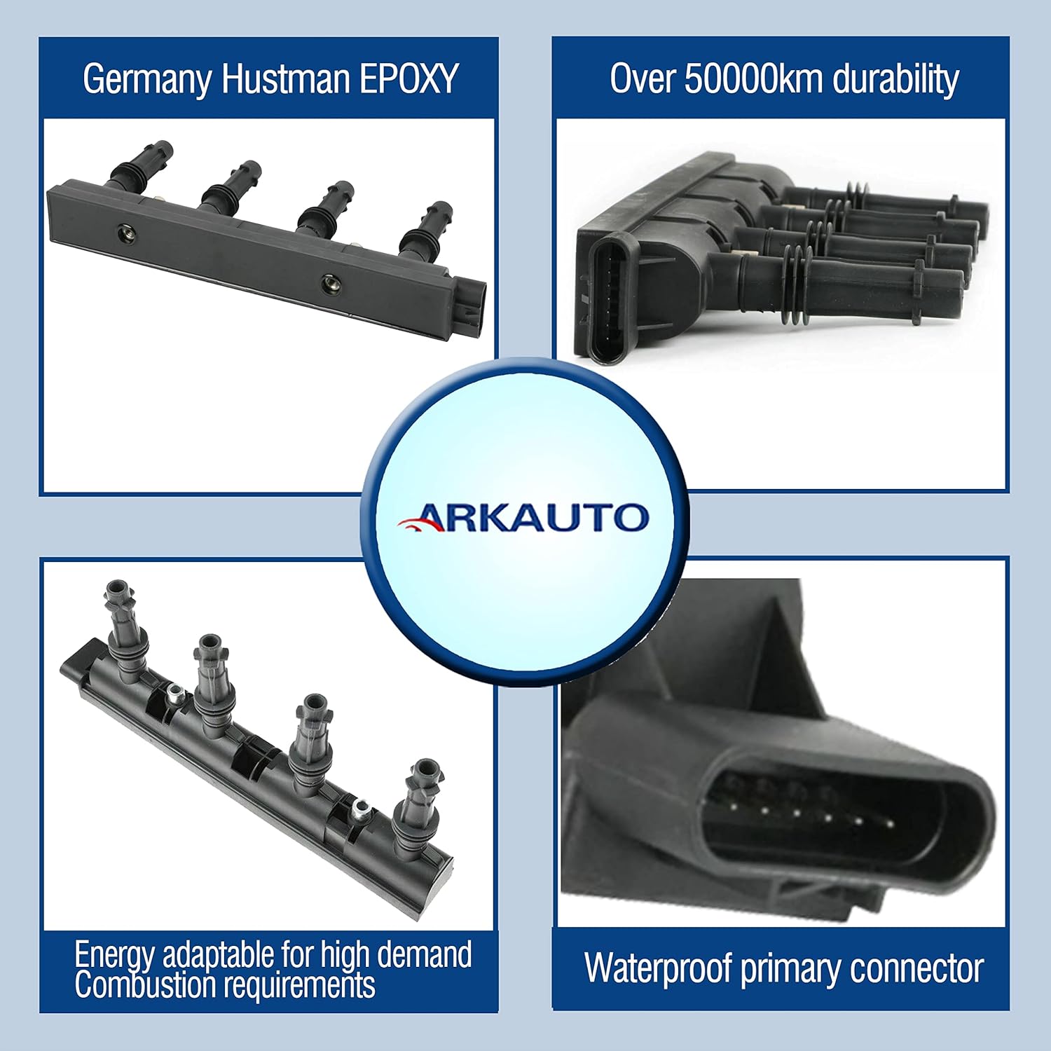 1PC ARKAUTO IGNITION COIL 1208092 1208093 1208096 55579072 55573735 55575499 55577898 19005362 D521C D-521C UF-669 UF669 C1810 FOR BUICK ENCORE CADILLAC ELR CHEVROLET CRUZE SONIC TRAX VOLT 1.4T