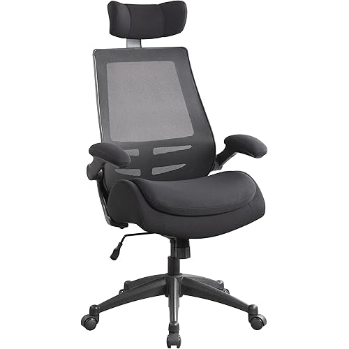 BOLISS 400lbs High Back Ergonomic Mesh Computer Office Desk Chair with Super Soft Adjustable Arms Molded Foam Double Seat Cushion Lumbar Support(Black)
