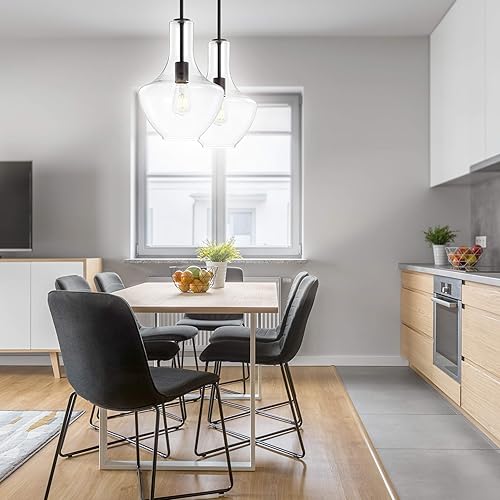 Miniatura 6 de JONATHAN Y JYL6400B - Colgante LED de vidriometal de 10.5 pulgadas, estilo casa de campo, contemporáneo, regulable, comedor, sala de estar, cocina,