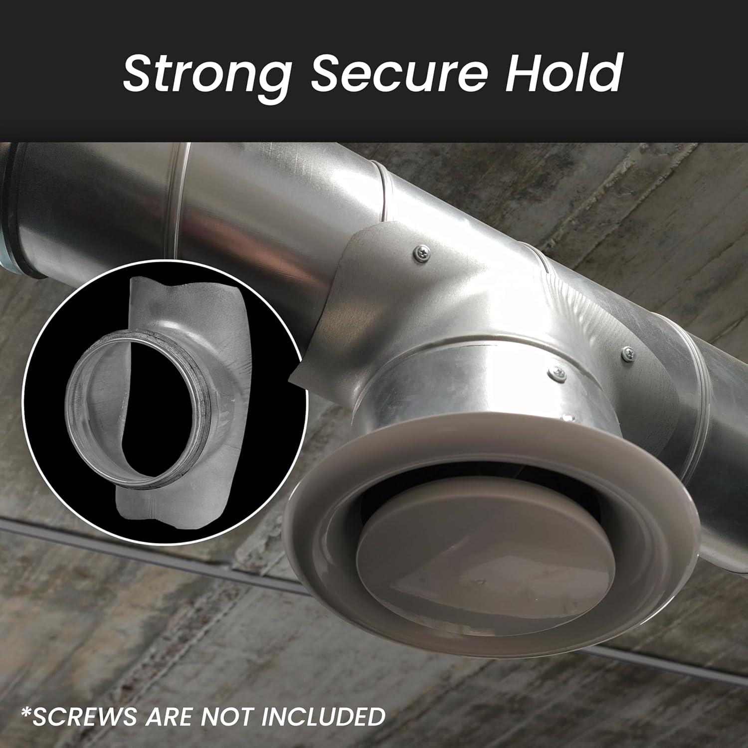 Repa Market Round 90 Degree Splitter for 10” Duct with 6" Outlet Branch Connector - Galvanized Steel Saddle Takeoff with Rubber Gasket - Heavy Duty Supply/Exhaust Air Ventilation Duct Work Collar