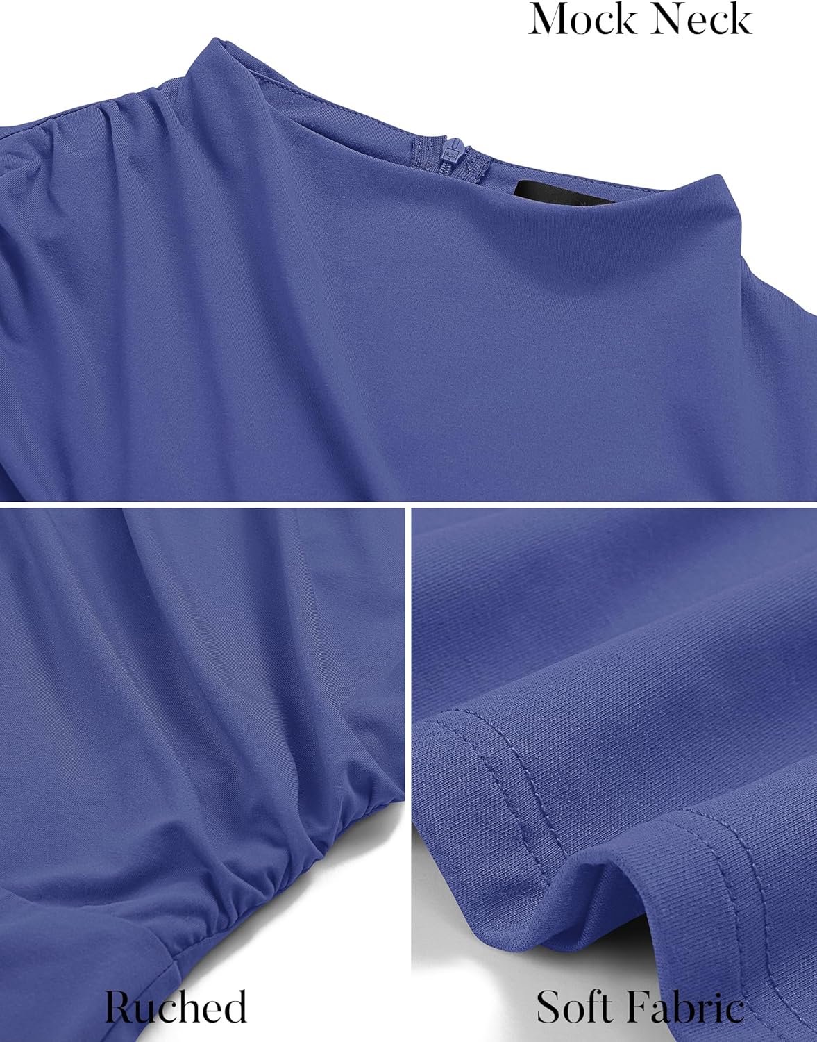 MIROL Women's Sleeveless Bodycon Maxi Dress 2026 Mock Neck Ruched Side Slit Long Tank Dress - Image 5