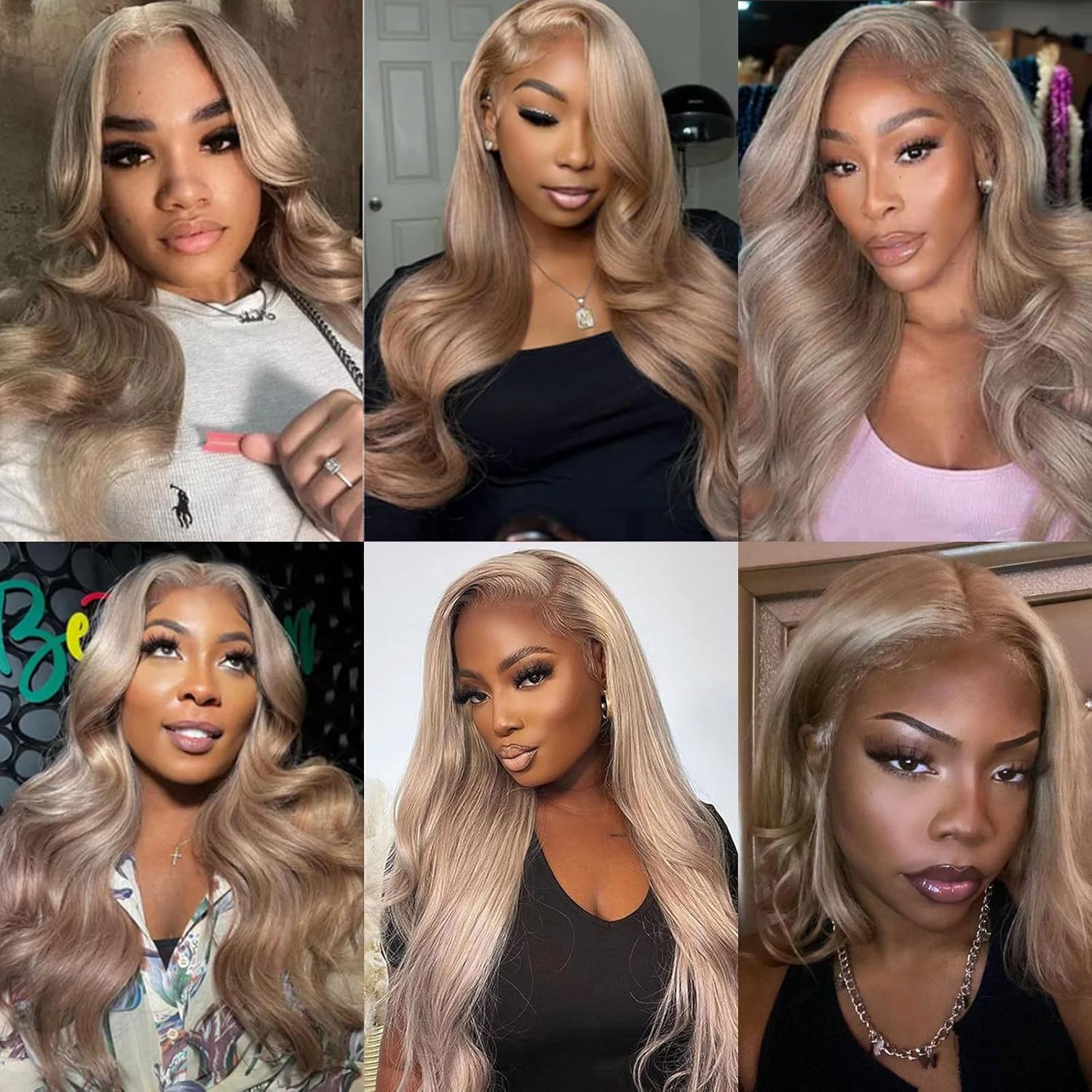 20 Inch Straight Human Hair Wigs Ash Brown Pre Plucked 13x6 HD Lace Front Wigs for Women, Brazilian Virgin Glueless Wig with Baby Hair, 10A Champagne Blonde Wig