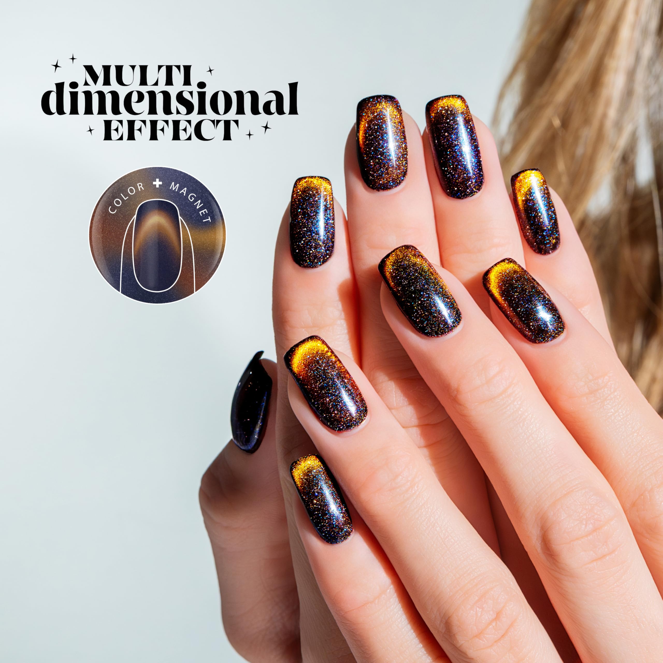 Amazon.com: Gelish Aurora Cat Eye Effect Magnet Gel Polish