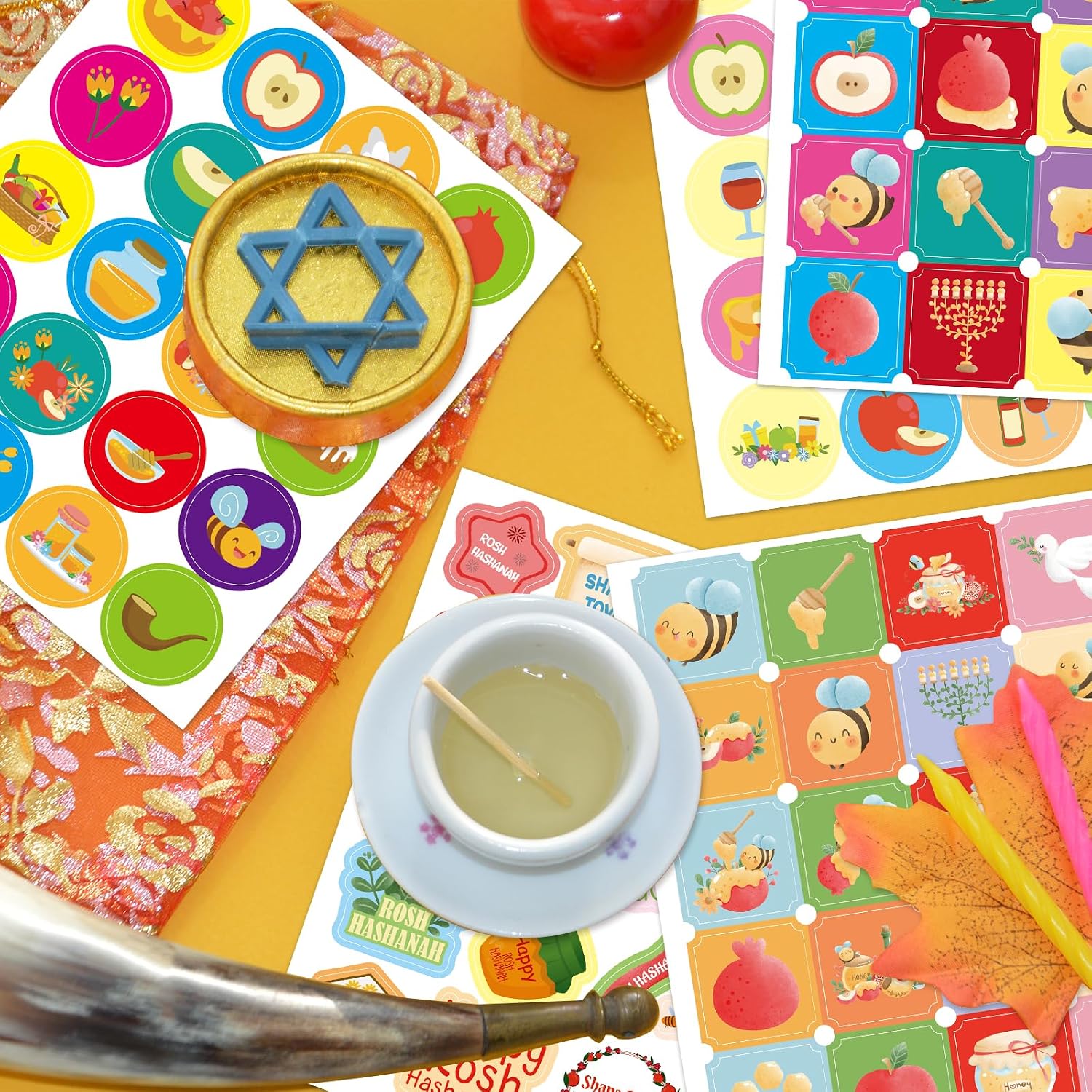 Fancy Land Rosh Hashanah Stickers for Kids Shana Tova Sticker for Gifts image 5