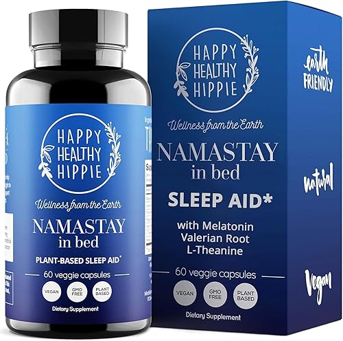 Ayuda natural para dormir para adultos con dosis bajas de melatonina de 0.5 mg - Raíz de valeriana + glicinato de magnesio + suplemento de