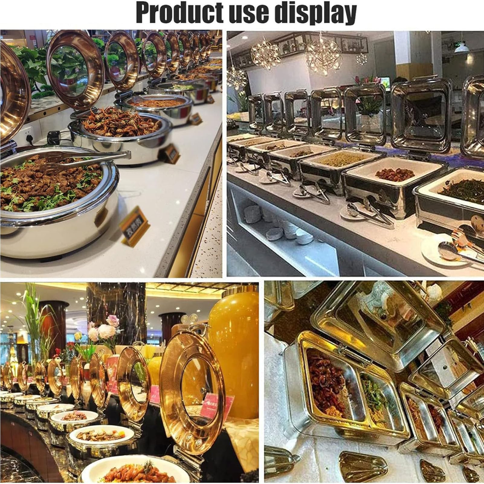 Scaldapiatti in Acciaio Inox, Buffet Professionale a bagnomaria, scaldavivande,Rectangle,B