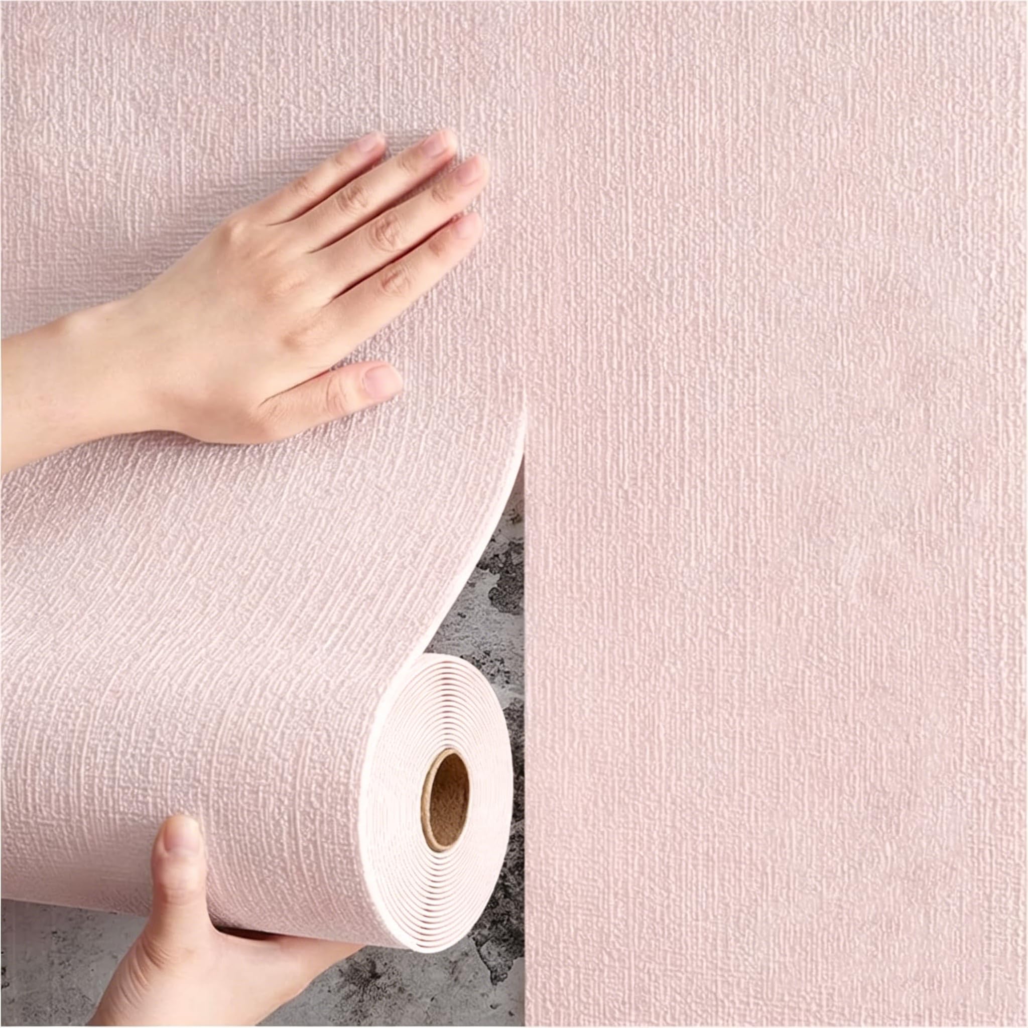 Genérico Panel De Aislamiento Térmico Autoadhesivo Para Paredes Interiores 5 Mm Resistente A La Humedad,Antimoho E Impermeable Papel Pintado Para Sala De Estar Y Dormitorio,Light pink,300x50x0.5cm