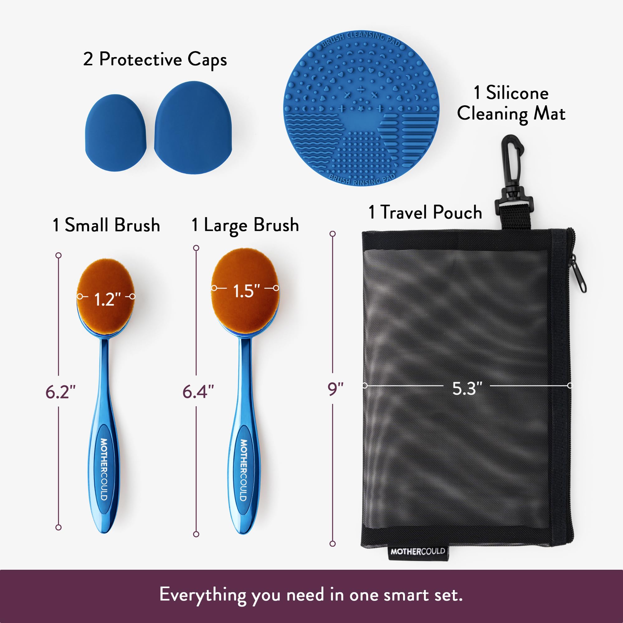 Mothercould Juego de cepillos de protección solar prémium para niños y bebés, aplicador de bloqueador solar con asas de metal, bolsa de viaje, 2 cepillos, 2 tapas y tapete de limpieza, cuidado solar