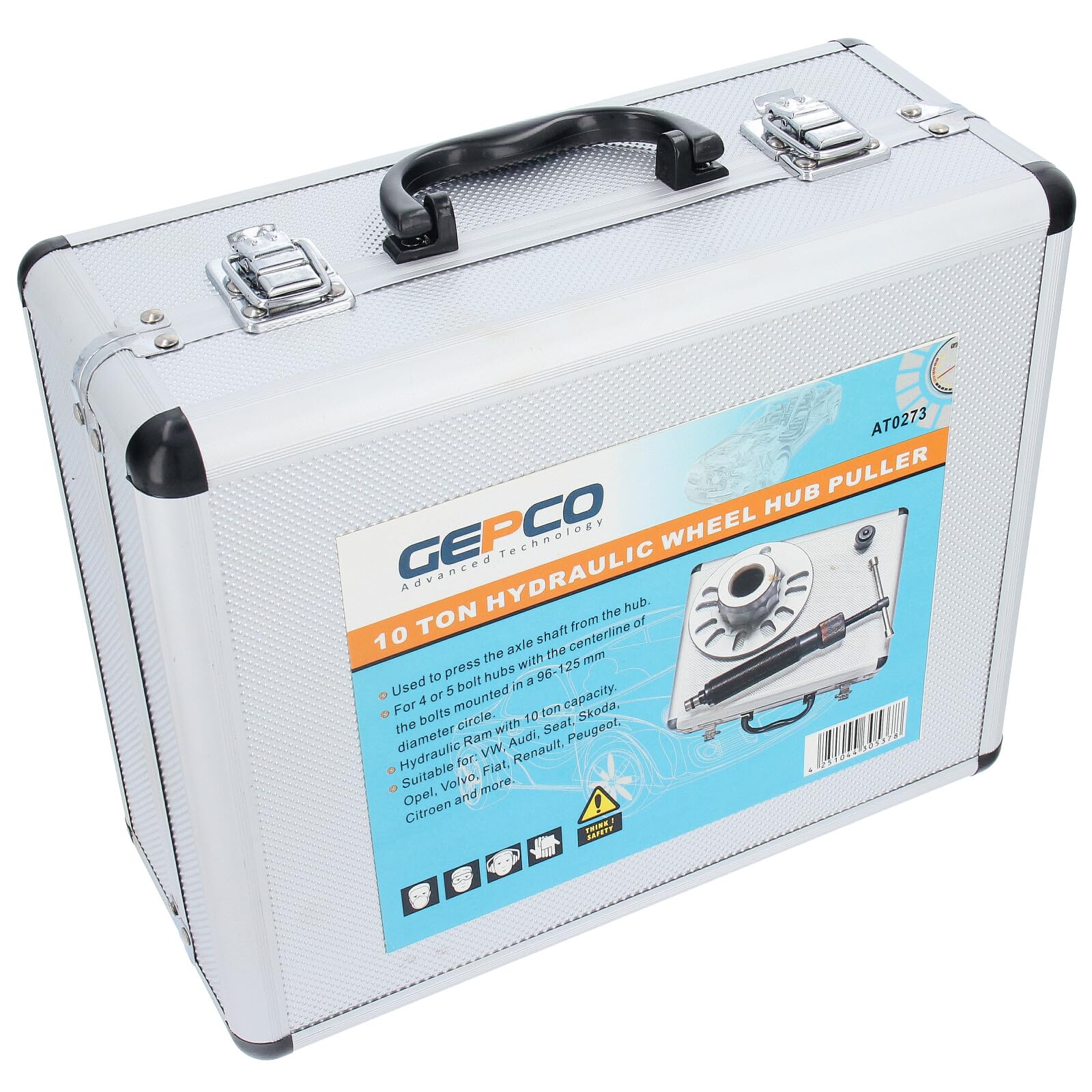 GEPCO - Set di estrattori idraulici speciali per mozzi ruota da 10 tonnellate, strumento professionale per la rimozione di alberi snodati e mozzi ruota, universale per auto SUV furgoni | compatibile