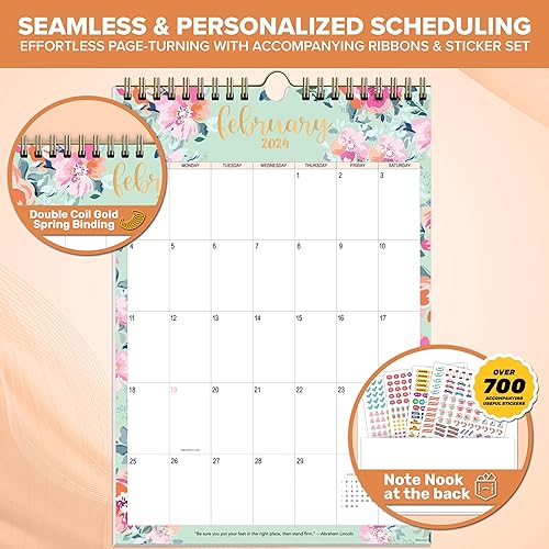 Miniatura 5 de Calendario de pared de 18 meses de enero de 2024 a junio de 2025 - Calendario 2024 de 12 meses de pared 2024, calendario de pared vertical 2024,