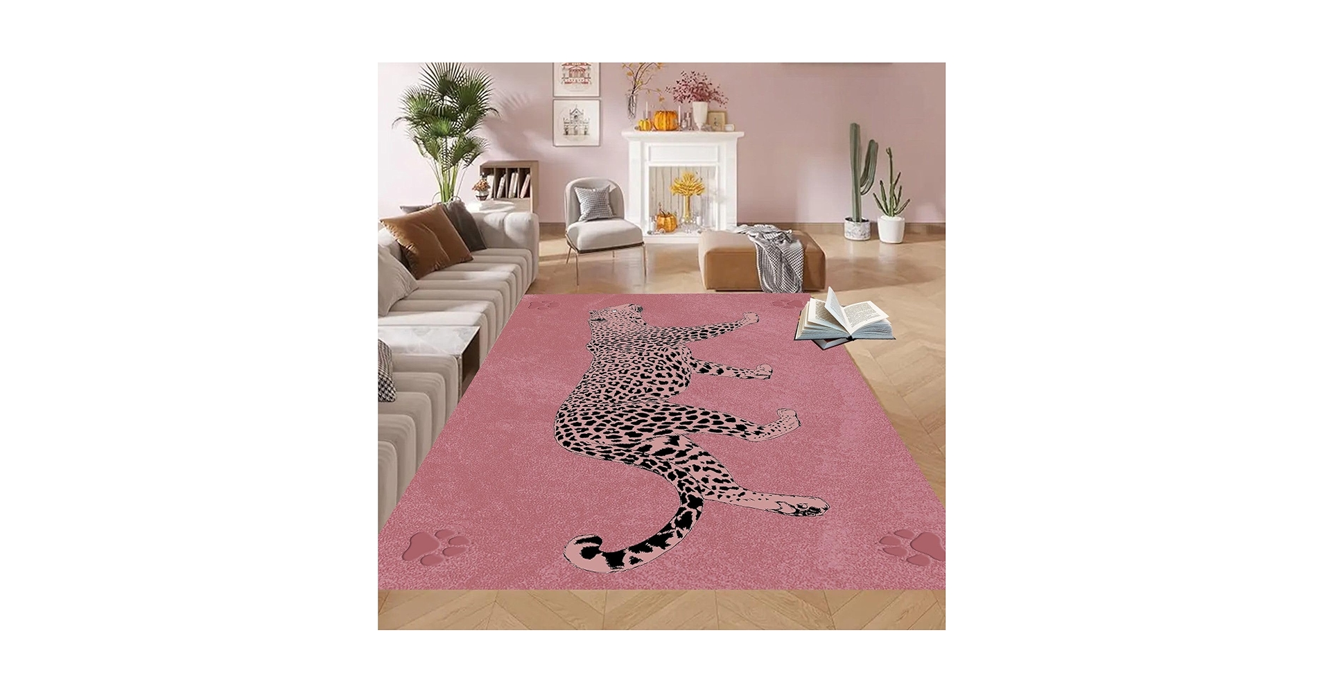 『 Pink Leopard fam 』by Zuberi 30*40cm Pink Leopard fam 』by Zuberi 30*40cm Small Leopards on Pink