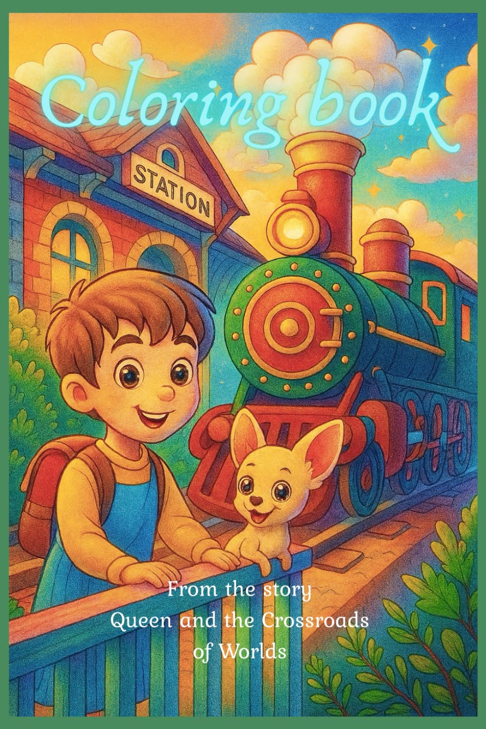 Coloring book: From the story Queen and the Crossroads of Worlds (Extended Version) (Queen’s Great Journeys)