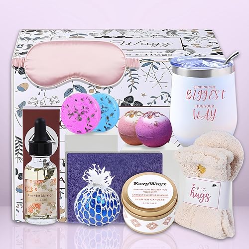 Regalos para mujeres y hombres, paquete de cuidado personal de 11 piezas para amigos enfermos, caja de regalo de spa, regalos para mujeres después