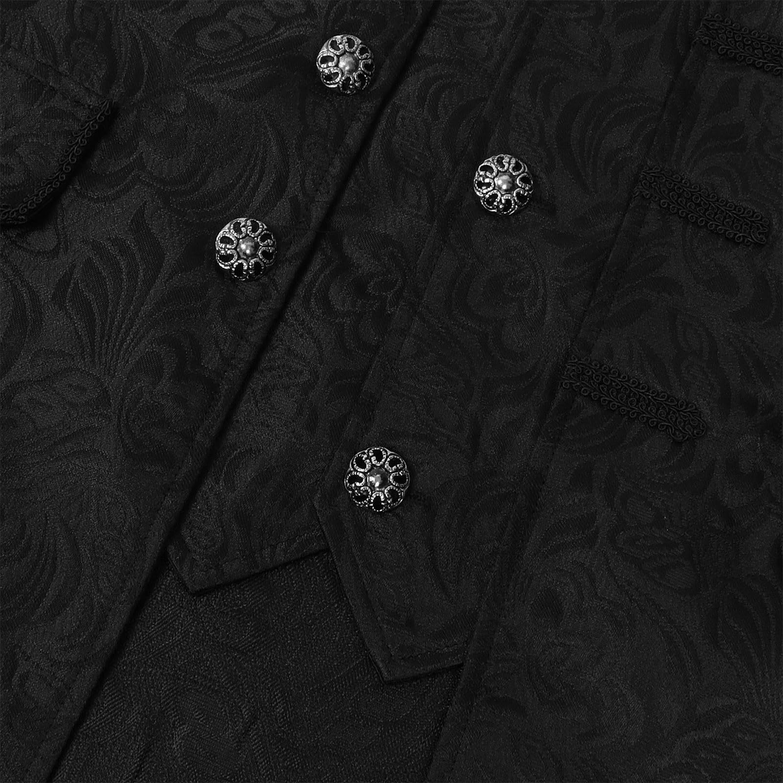 Steampunk Kostüm Herren, Gothic-Jacke Für Herren, Smoking Herren Mittelalter Kleidung Herren Frack Jacke Steampunk Mantel Gothic Vikings Gehrock Viktorianisches Kostüm Herren Karneval Kostüm Herren