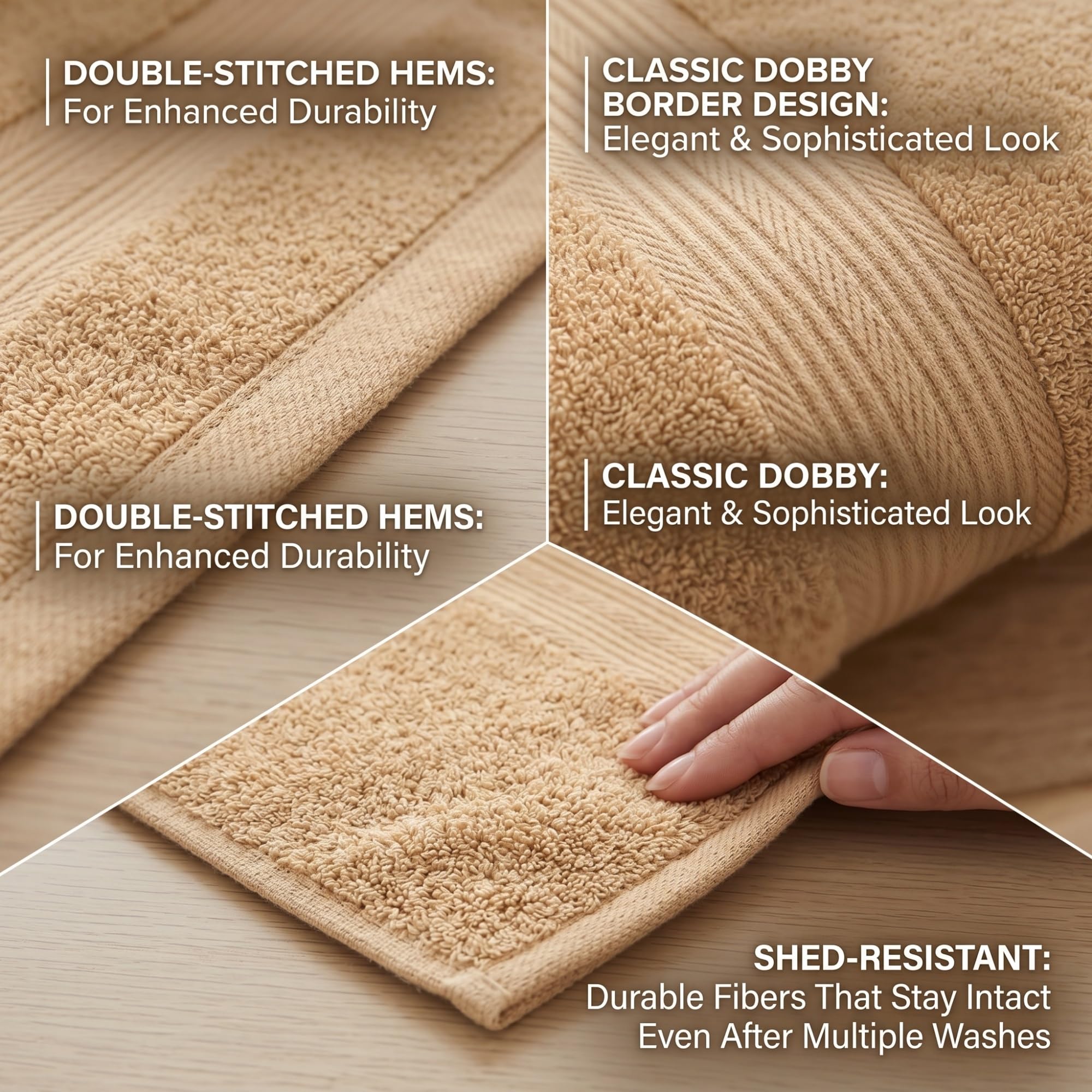 Genérico 3 Paquetes de Toallas de algodón Egipcio 800 g/m², 2026 absorbentes Suaves mejoradas Toallas baño Lujo Secado rápido, Juego Toallas baño Grandes Felpa Multicolor for Gimnasio casa(Bianco)