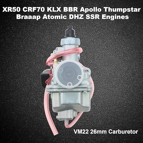 Miniatura 2 de Carburador VM22 de 85.3 ft para motocicleta Pipe Pit Dirt Bike de 110 cc, 125 cc, 140 cc, Lifan YX Zongshen Pit Dirt Bike CRF70 XR50 KLX BBR Apollo