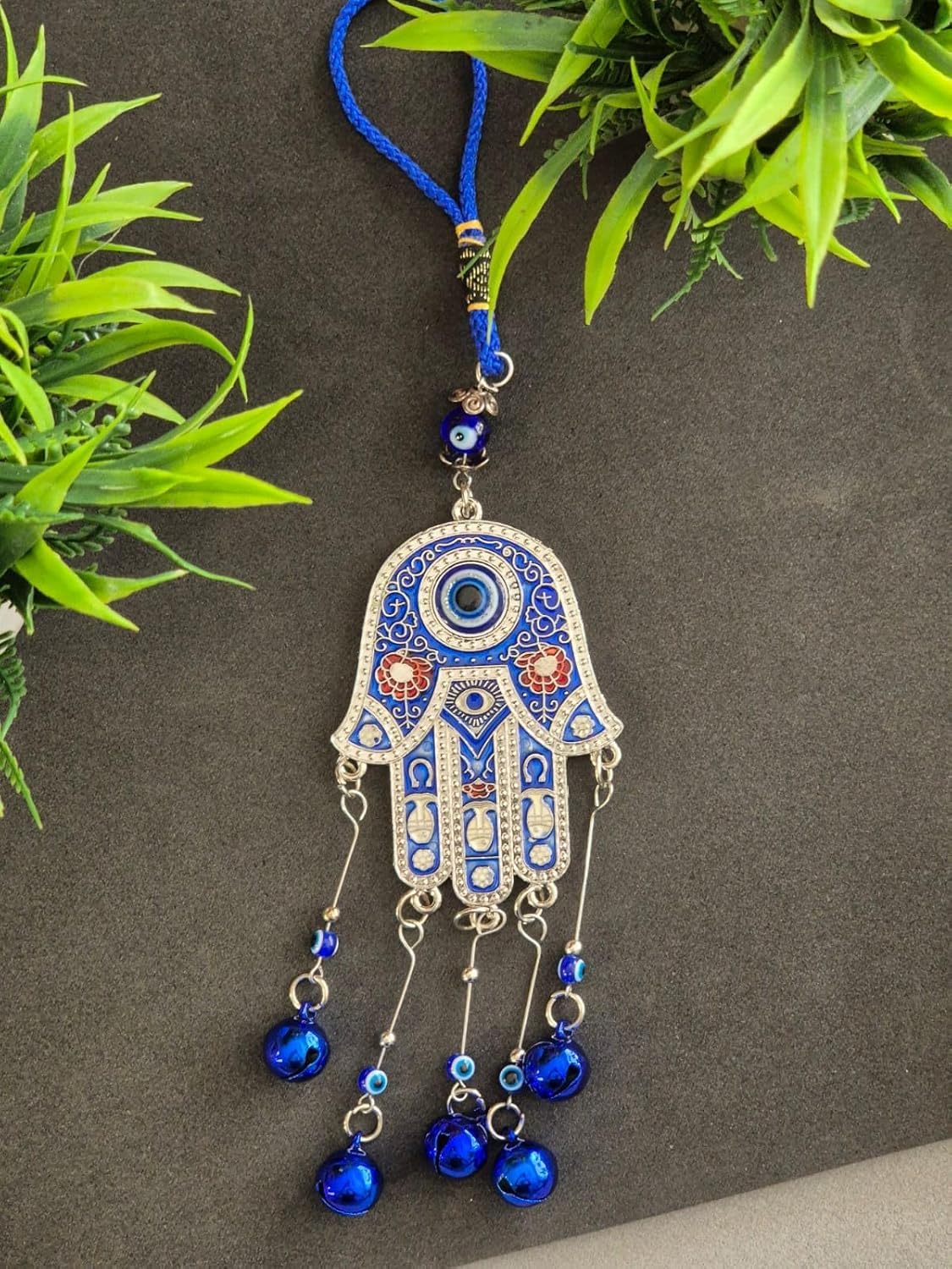 DT DECTONE Lucky Hamsa Hand Nazar Battu, Evil Eye Hanging with Bells for Car and Home Enterence, Fengshui for Positive Energy (B0D8HXVSY8) Amazon Price History, Amazon Price Tracker