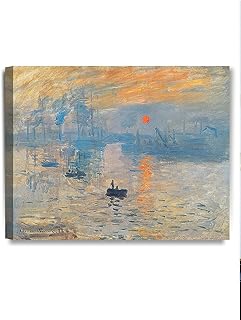 DECORARTS - Impression Sunrise, Claude Monet Art Reproduction. Giclee Canvas Prints Wall Art for Home Decor 20x16