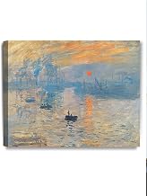 DECORARTS - Impression Sunrise, Claude Monet Art Reproduction. Giclee Canvas Prints Wall Art for Home Decor 20x16