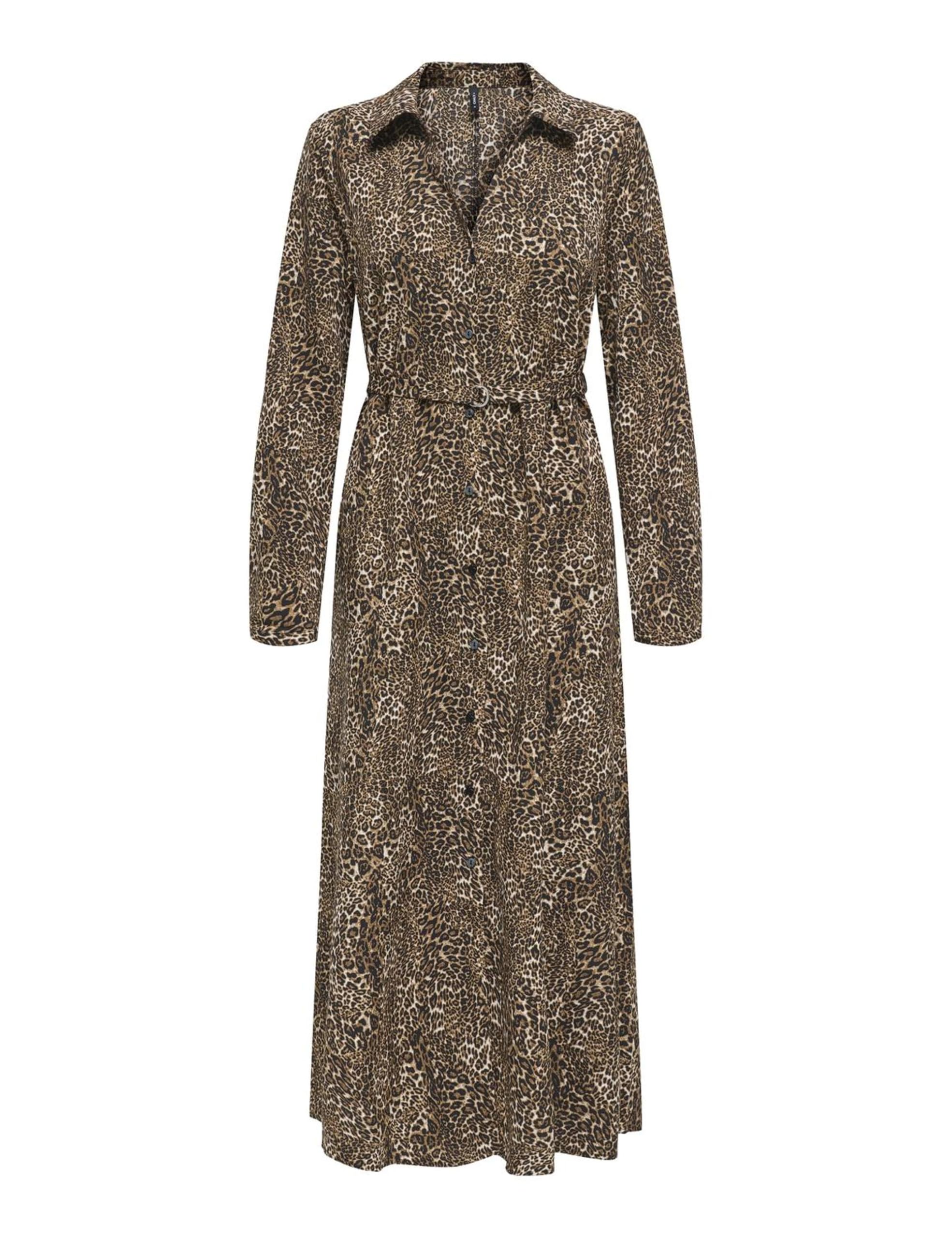 Onlnova Life Vis L/S Renna Long Dress, Sierra, M
