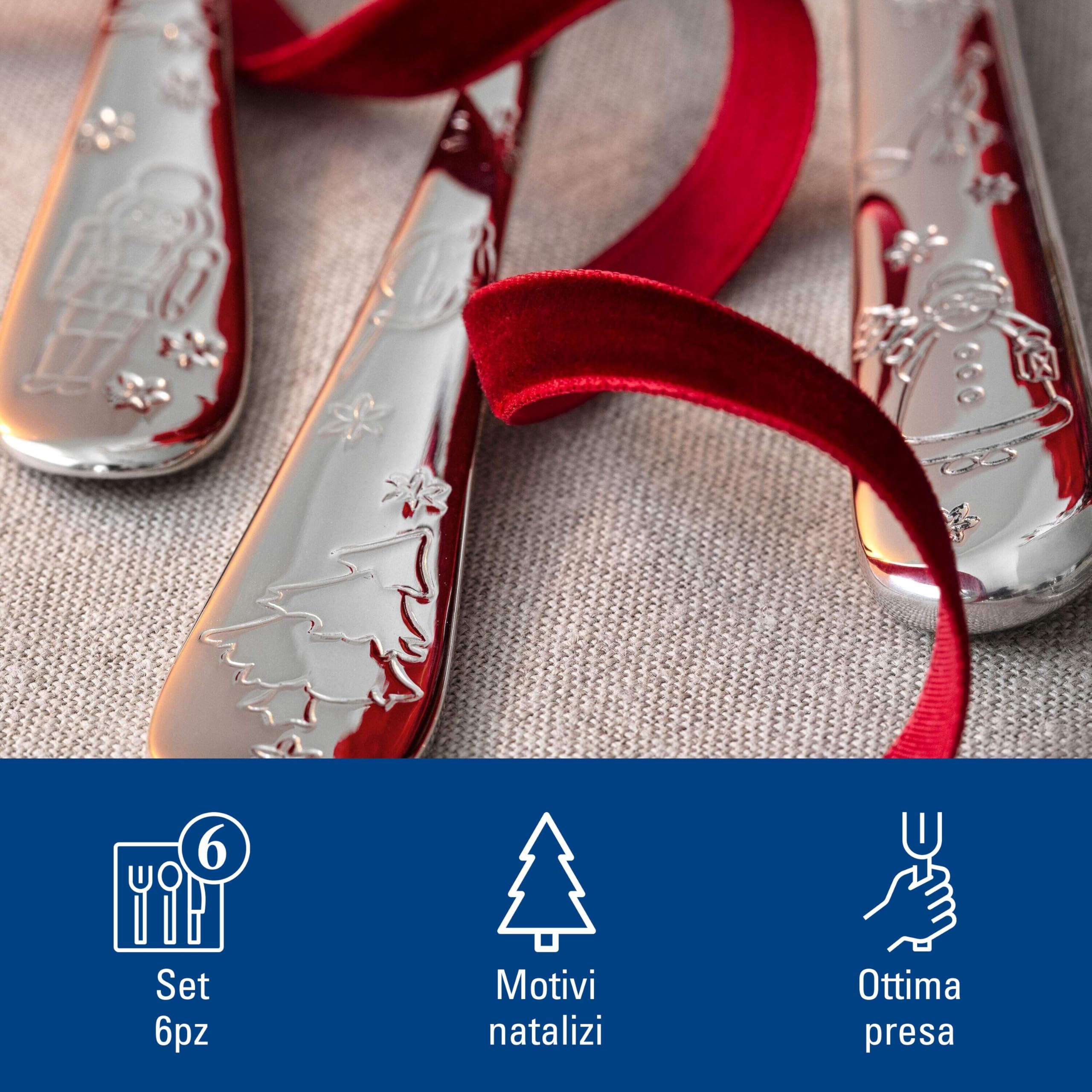 Villeroy & Boch – Toy's Delight set di posate con cucchiaini da caffè per 6 persone, 6 pezzi, lavabile in lavastoviglie, acciaio inox, set di posate, set di cucchiai, set di posate in acciaio inox