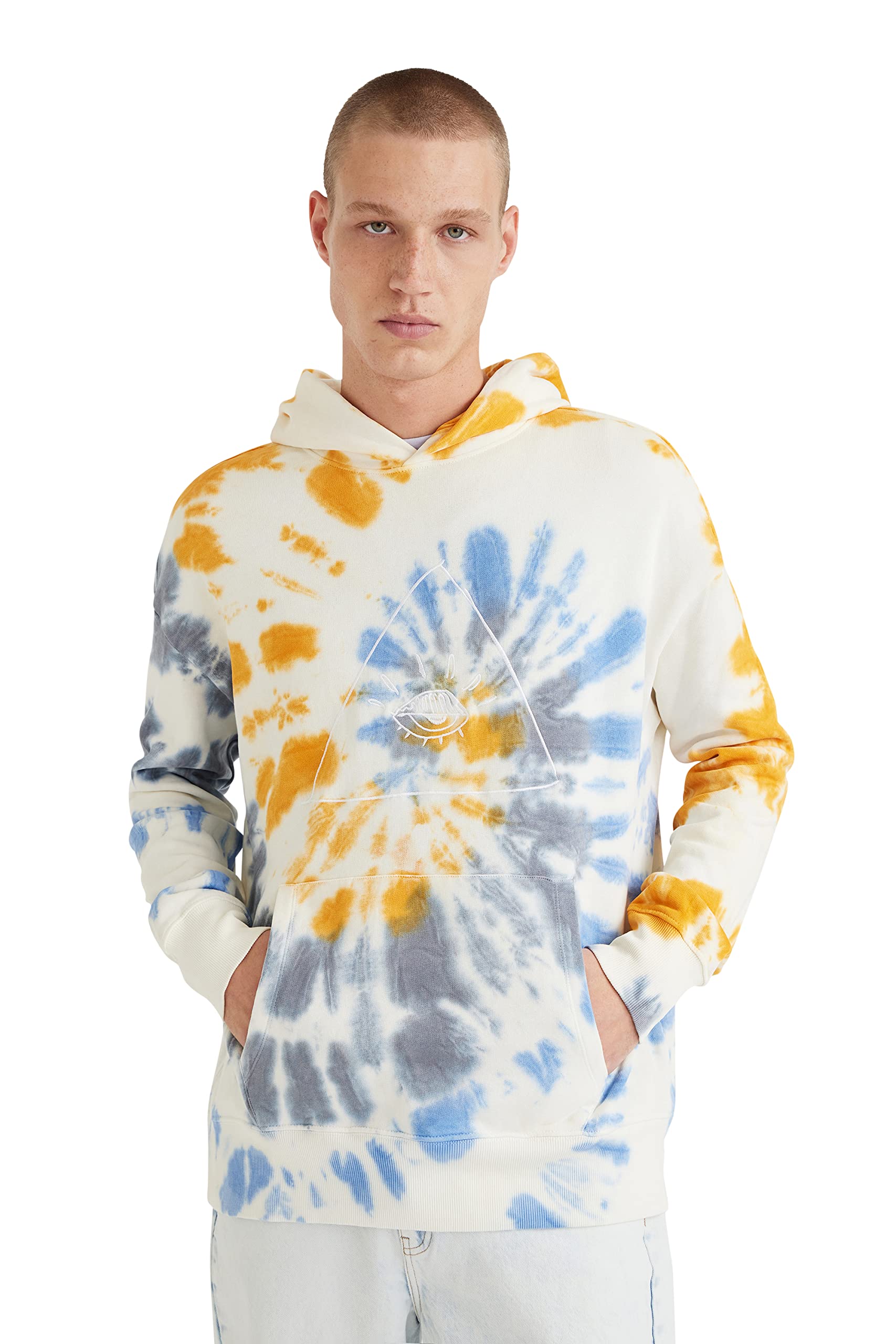 Desigual Men's Sweat_Eye, 1001 Raw, White, S