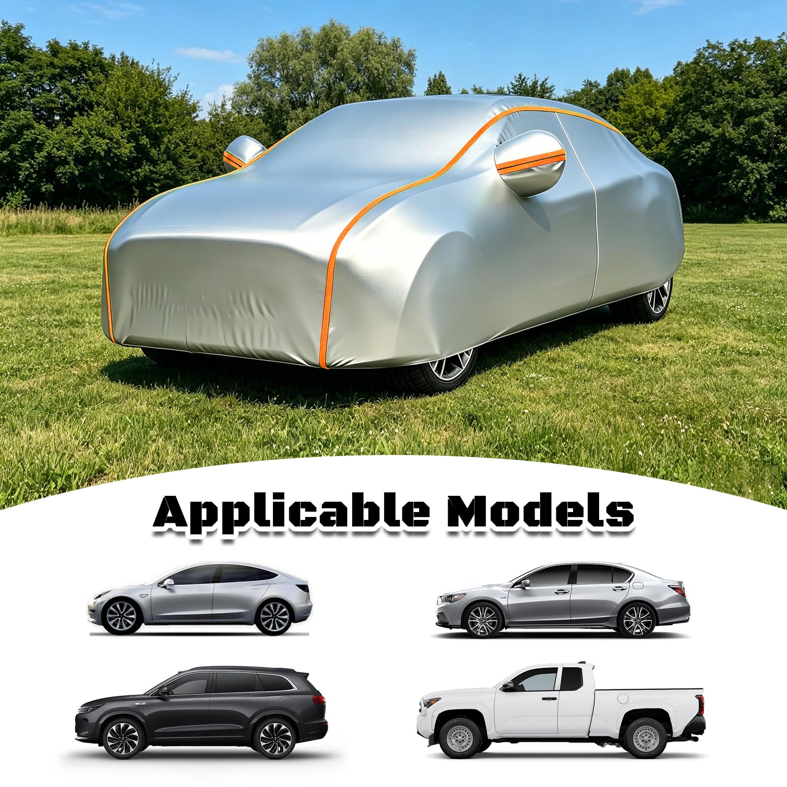 Wasserdicht Autoabdeckung für Toyota IQ (2008-2014),Autoplane Outdoor,Vollflächige Auto Abdeckung für die Garage-Schützt vor Sonne, Schnee und Staub JD6f