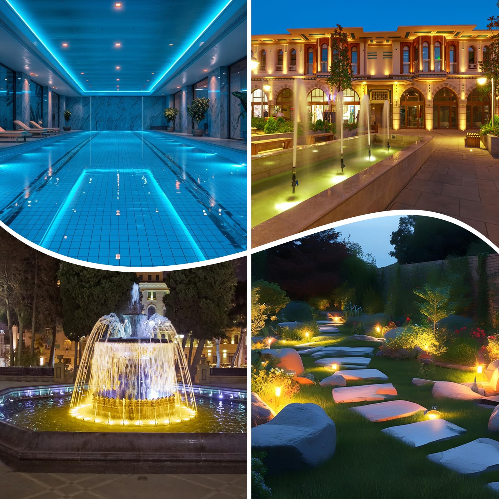 COOLWEST Transformador 220V a 12V CA Exterior, 150W Fuente de Alimentación LED Driver IP67 para iluminación de piscinas de Bajo Voltaje, Focos, Tiras LED
