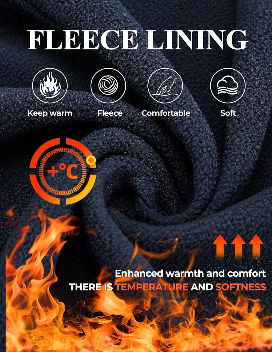 COOFANDY Men's Soft Polar Fleece Jacket Lightweight Full Zip Jackets Casual Outdoor Warm Jackets Coats with Pockets - Image 5