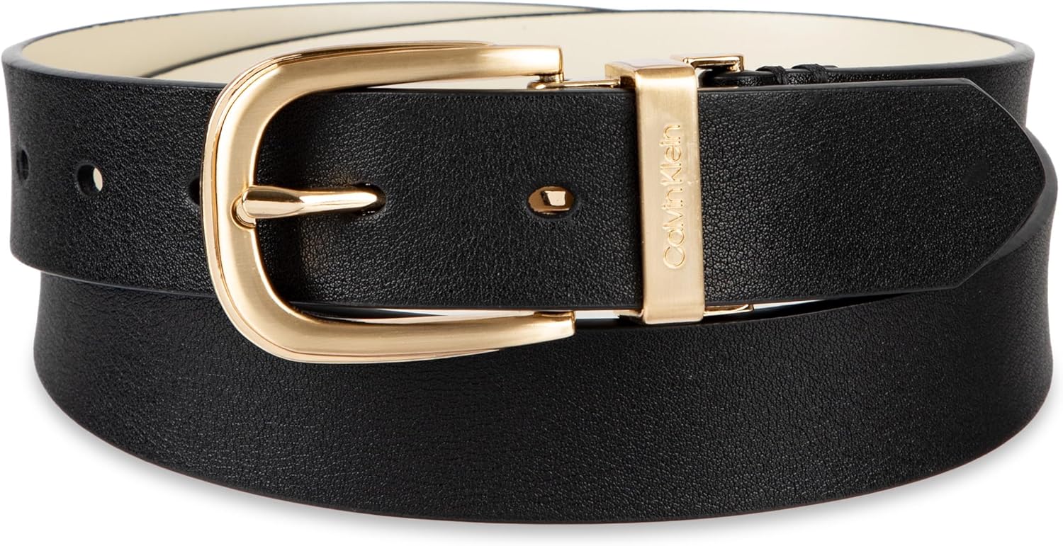 Calvin Klein Women's 2-in-1 Reversible Versatile Belts for Jeans, Trousers and Dresses (Regular and Plus Sizes)
