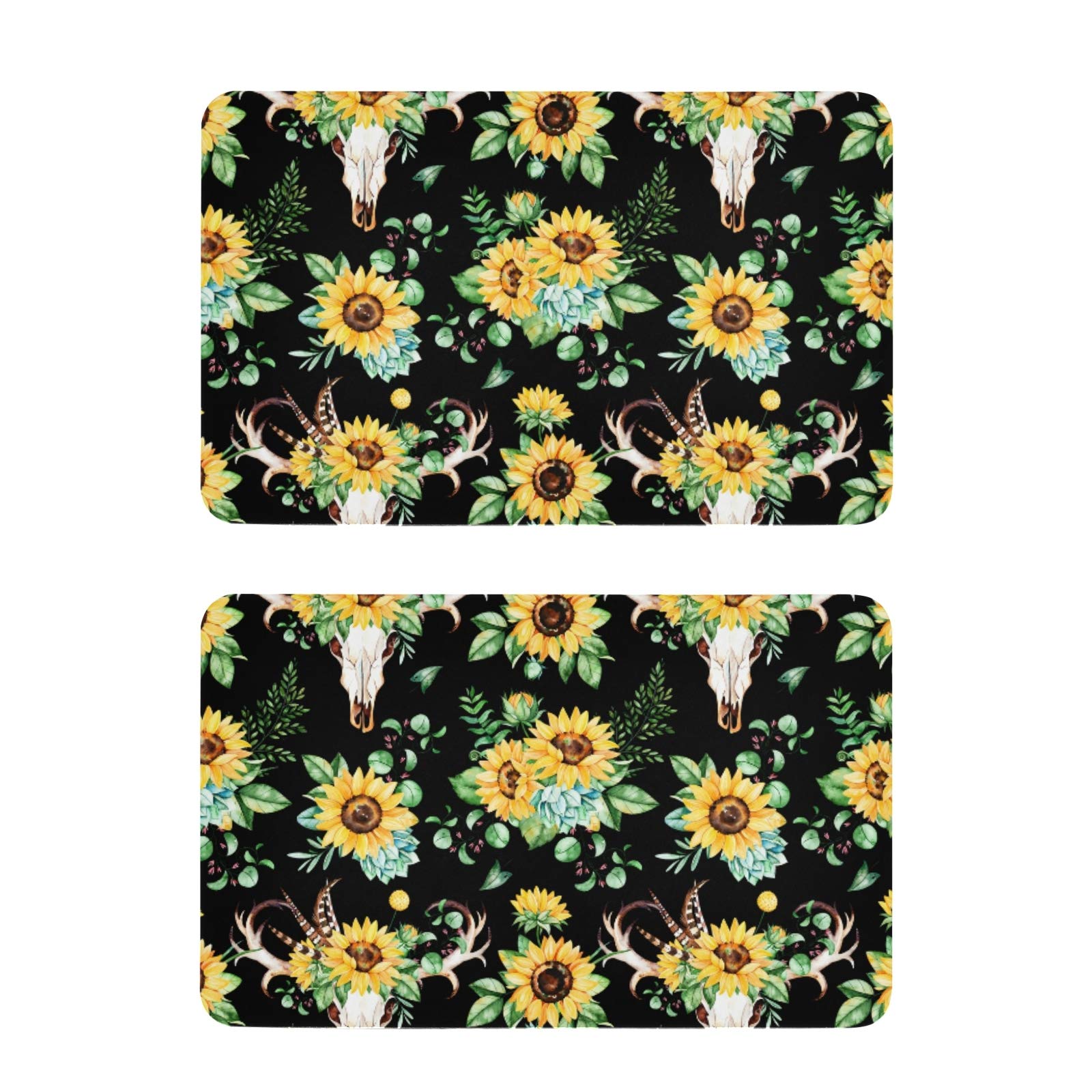 Fridge Magnets Sunflower Kitchen Docor, Refrigerator Magnets PVC Decorative Magnets for Office Kitchen Decor 2 Packs Sunflower Bull