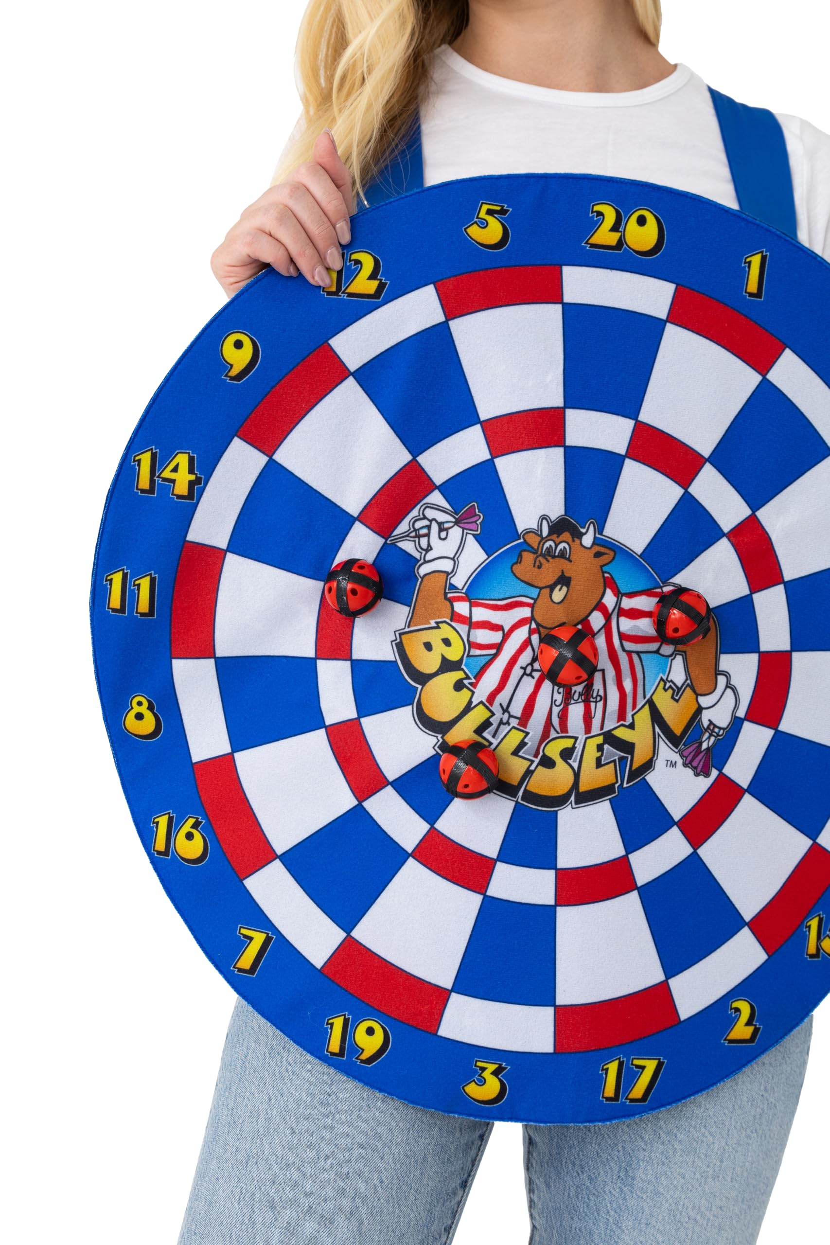 Blues Group Officially Licensed Bullseye Dartboard Tabard, Fun Novelty Fancy Dress with 3 Velcro Balls - Image 4