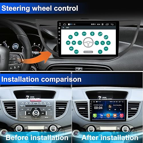 Miniatura 5 de Android 13 Radio de coche estéreo para Honda CRV 2012 2013 2014 2015 2016, 10.1 "HD pantalla táctil 2G RAM 32G ROM Andriod 13.0 navegación GPS