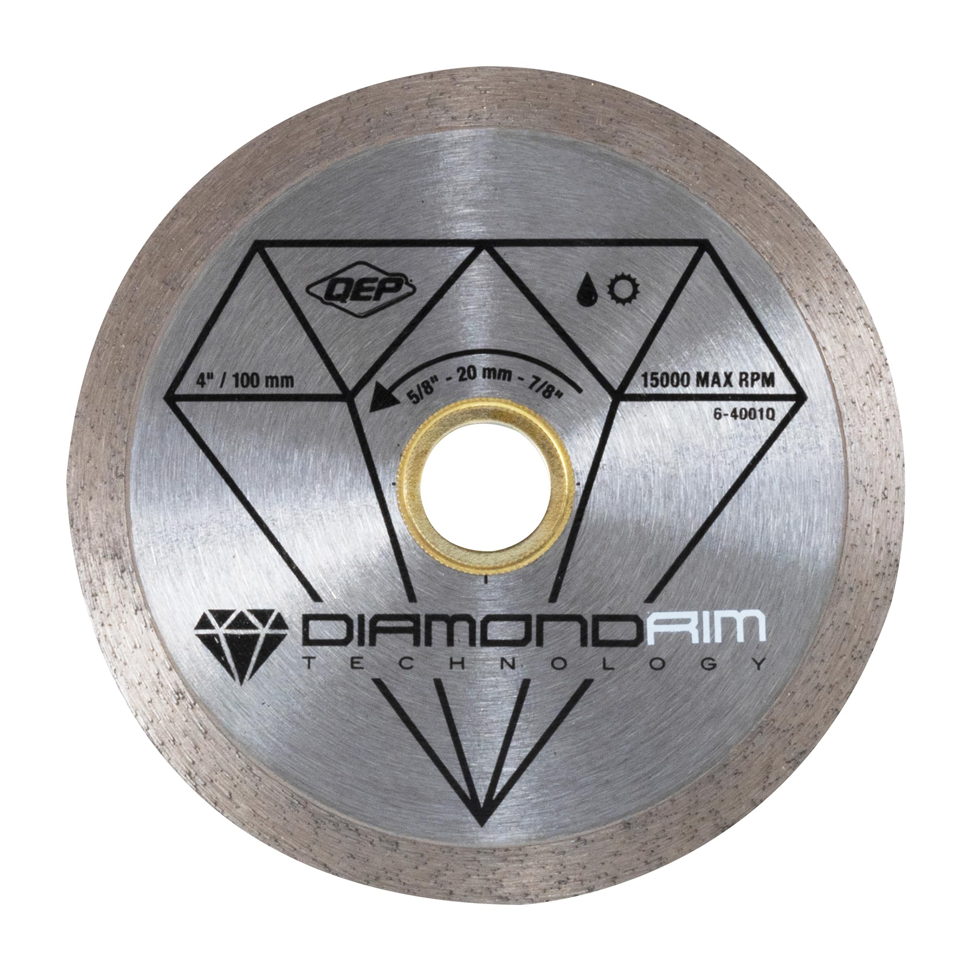 QEP 4" Continuous Rim Diamond Blade - For Wet Cutting of Ceramic Tile
