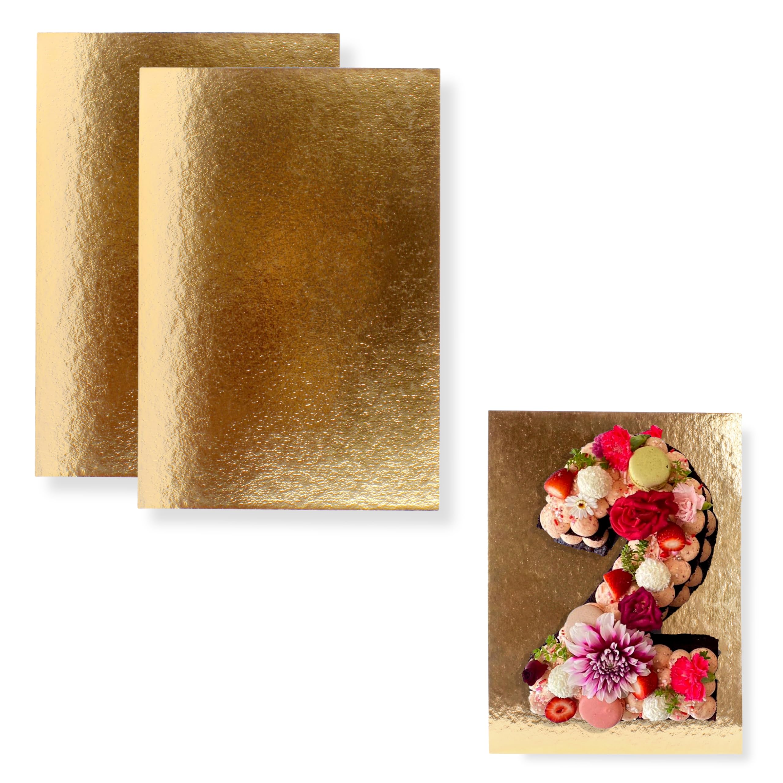 10 Supporti per Torte Rettangolari 35x25 cm Oro 1 mm di Spessore | Sottotorta per Feste Matrimoni, Decorazioni per Torte e Dolci | Base per Torta Perfetta per Torte e Dolci Dorato