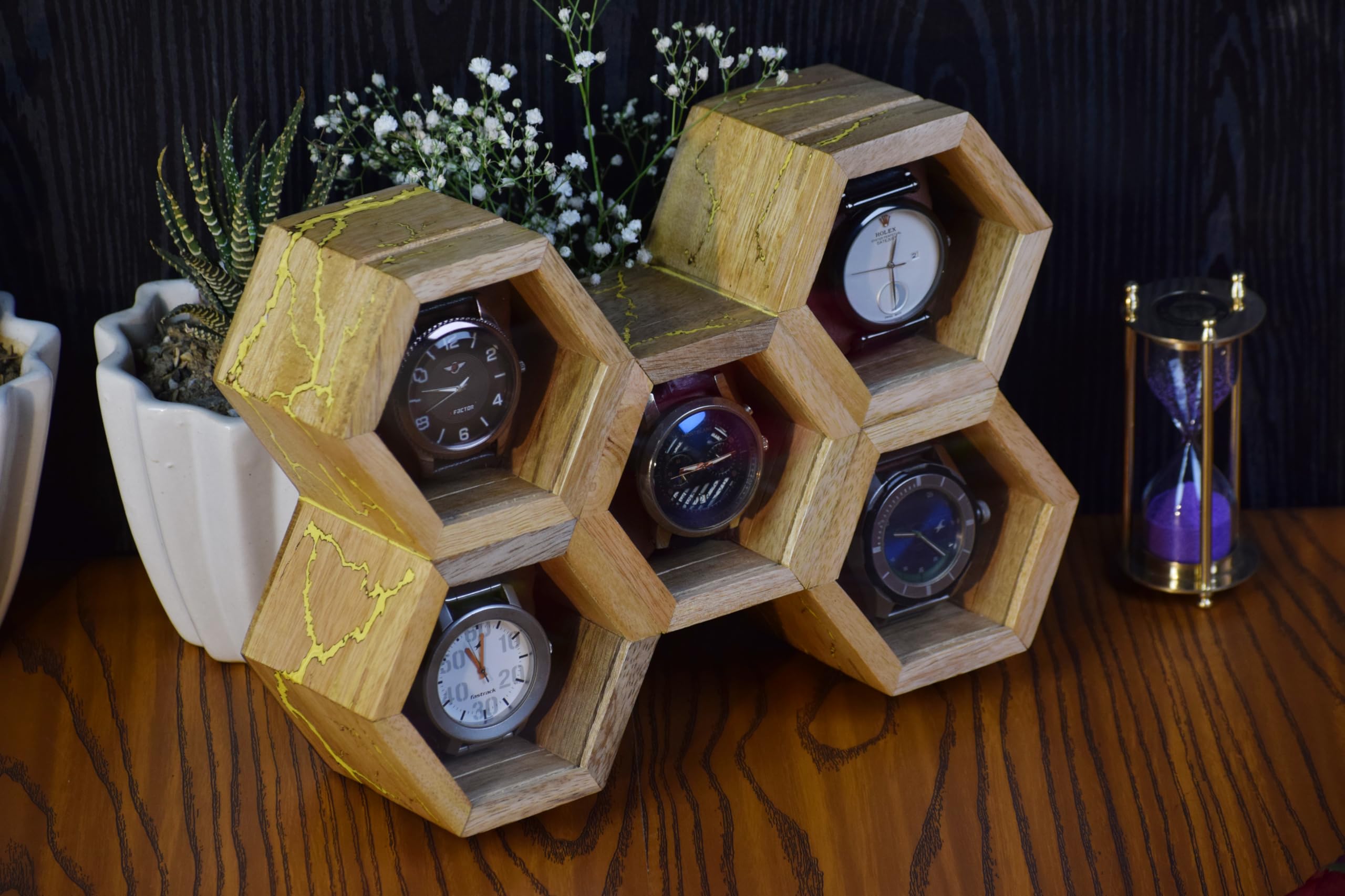 Royal Craft Expertise Watch Box For Men, Wooden watch boxes, Watch case box for men, Watch box Organizer with hinged lid, Watch box for women, Organizer Box Display Case, Fathers Day Gift (Yellow) (B0CP9GX9C5) Amazon Price History, Amazon Price Tracker