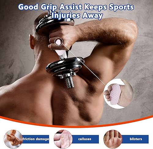 Miniatura 6 de Agarres de silicona para levantamiento de pesas, guantes de entrenamiento para hombres, agarre antideslizante para entrenamiento de gimnasio para