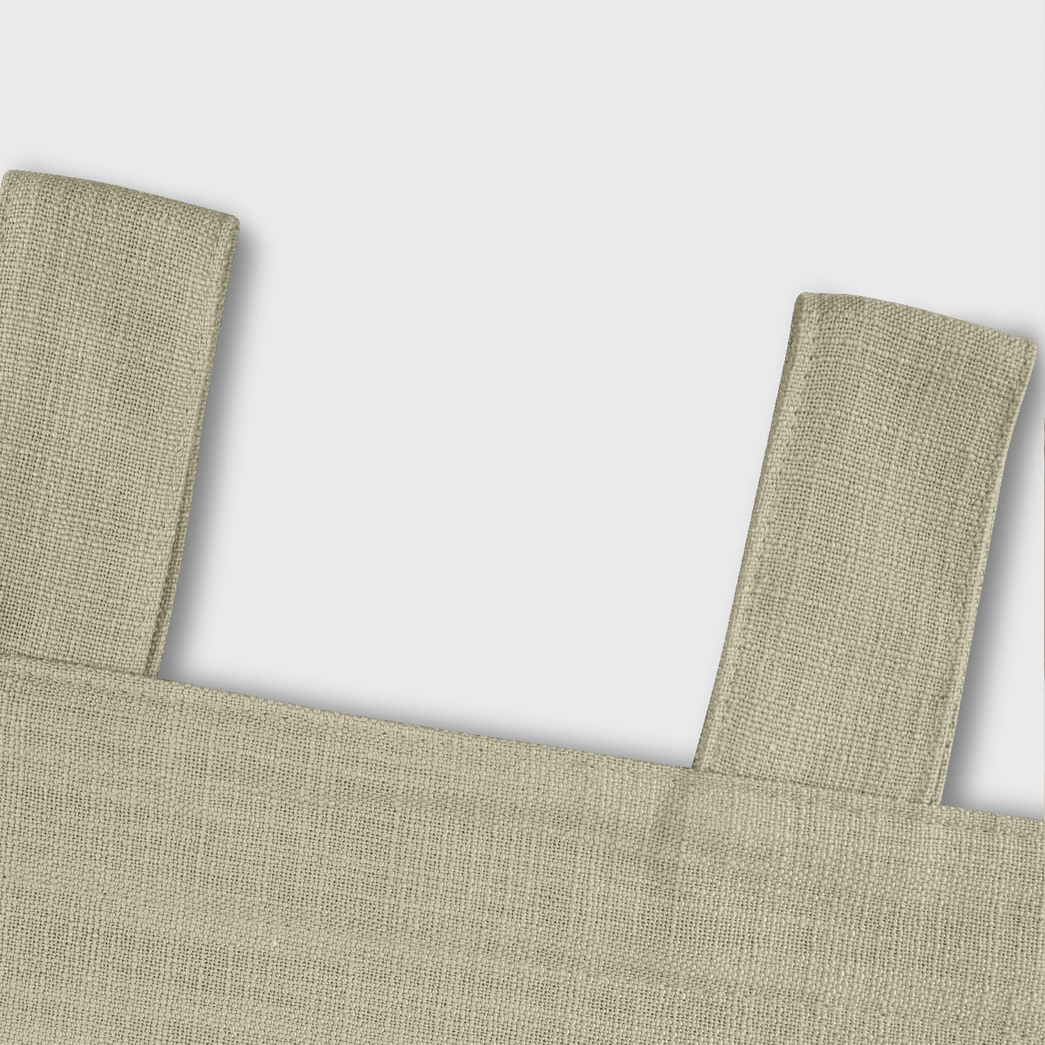 ChadMade 50“W x 96" L Polyster Linen Drapes with Blackout Lining Tab Top Curtain for Sliding Door Patio Door Living Room Bedroom, (1 Panel) Grey Beige Tallis Collection