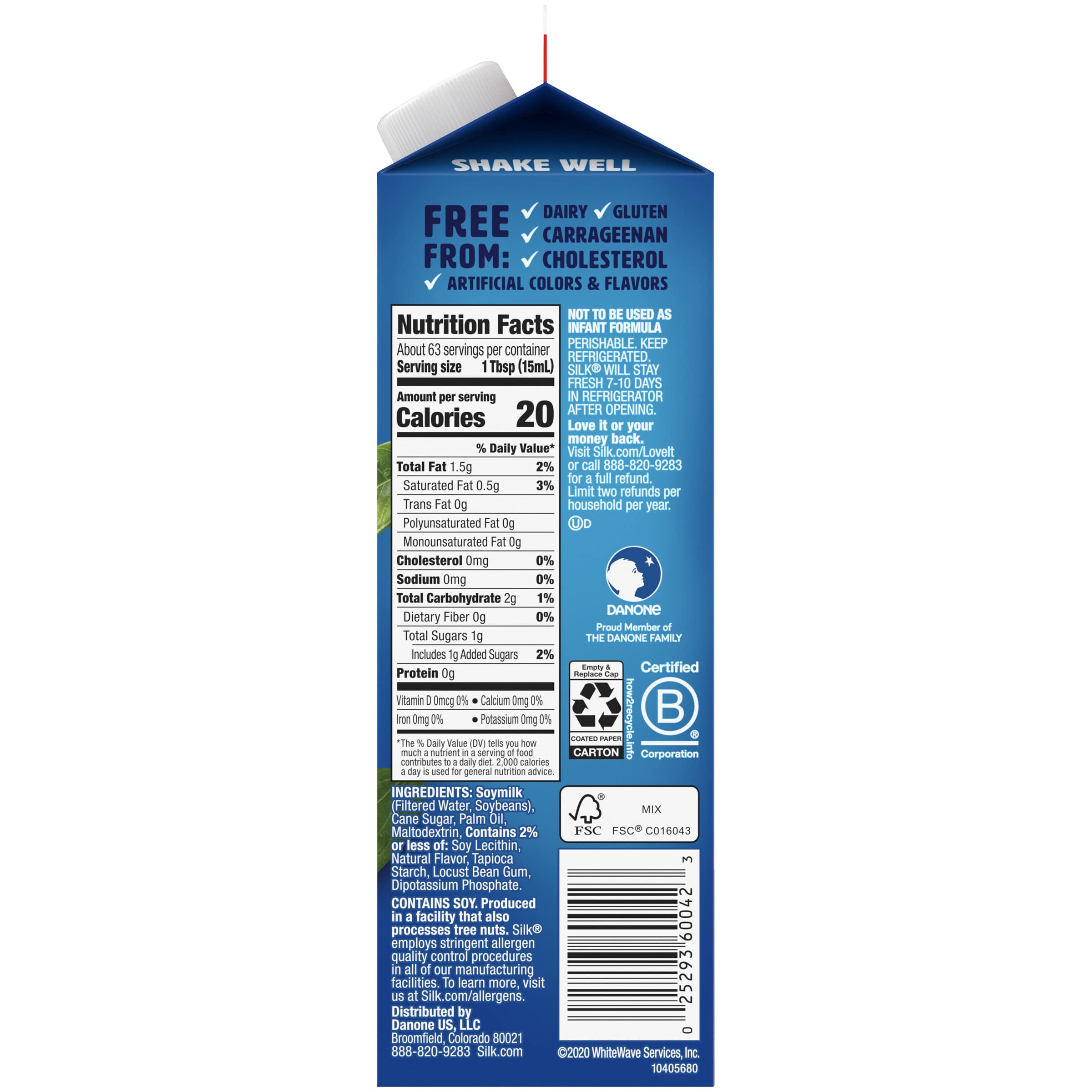 Silk Soy Creamer Original Gluten-Free Non-GMO Project Verified 1 Quart — view 11