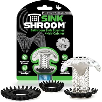 SinkShroom Ultra Revolutionary Stainless Steel Standalone Sink Drain Protector