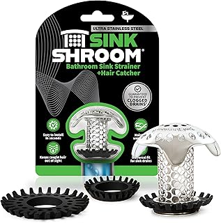 SinkShroom Ultra Revolutionary Bathroom Sink Drain Protector, Stainless Steel