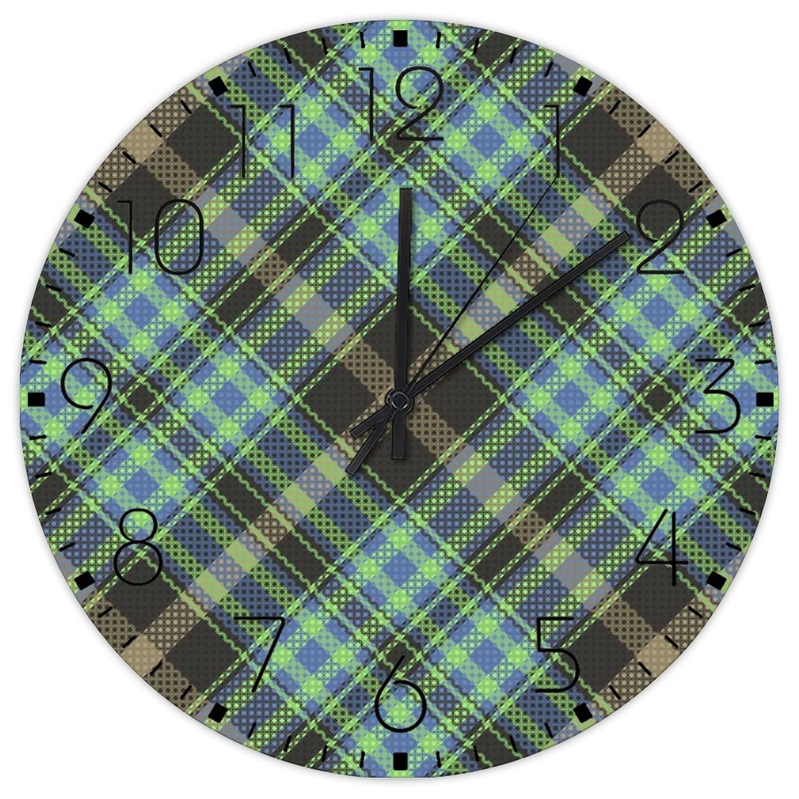 Horloge murale en bois de 30 cm avec cadran lisible pour magasin et terrasse