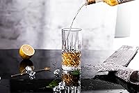 Vista 5 de binsakao Highball Glasses Collins - Juego de 6 bebidas altas, vasos de 12 onzas para bebidas, agua, cerveza, refrescos