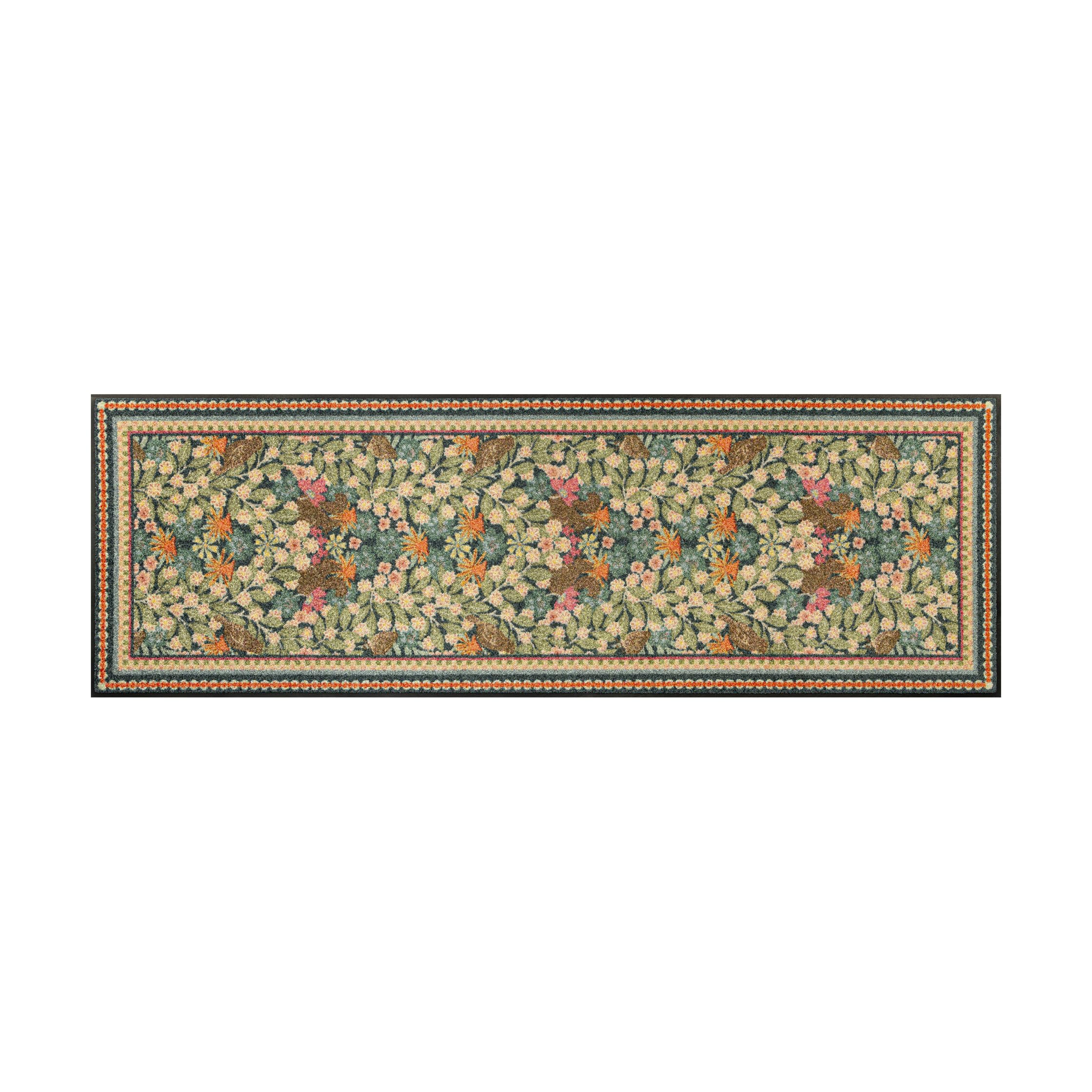 Wycieraczka Trend Design – 180 cm x 60 cm – niebieskie marzenie ogrodowe – zmywalna wycieraczka do wnętrz i na zewnątrz