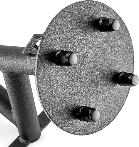 Miniatura 9 de WeiSen Soporte de soporte para neumáticos de repuesto con 4 tuercas de rueda, se adapta a soportes de neumáticos de repuesto de hasta 34 pulgadas,